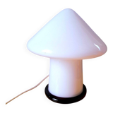 Vintage white Murano blown glass mushroom lamp