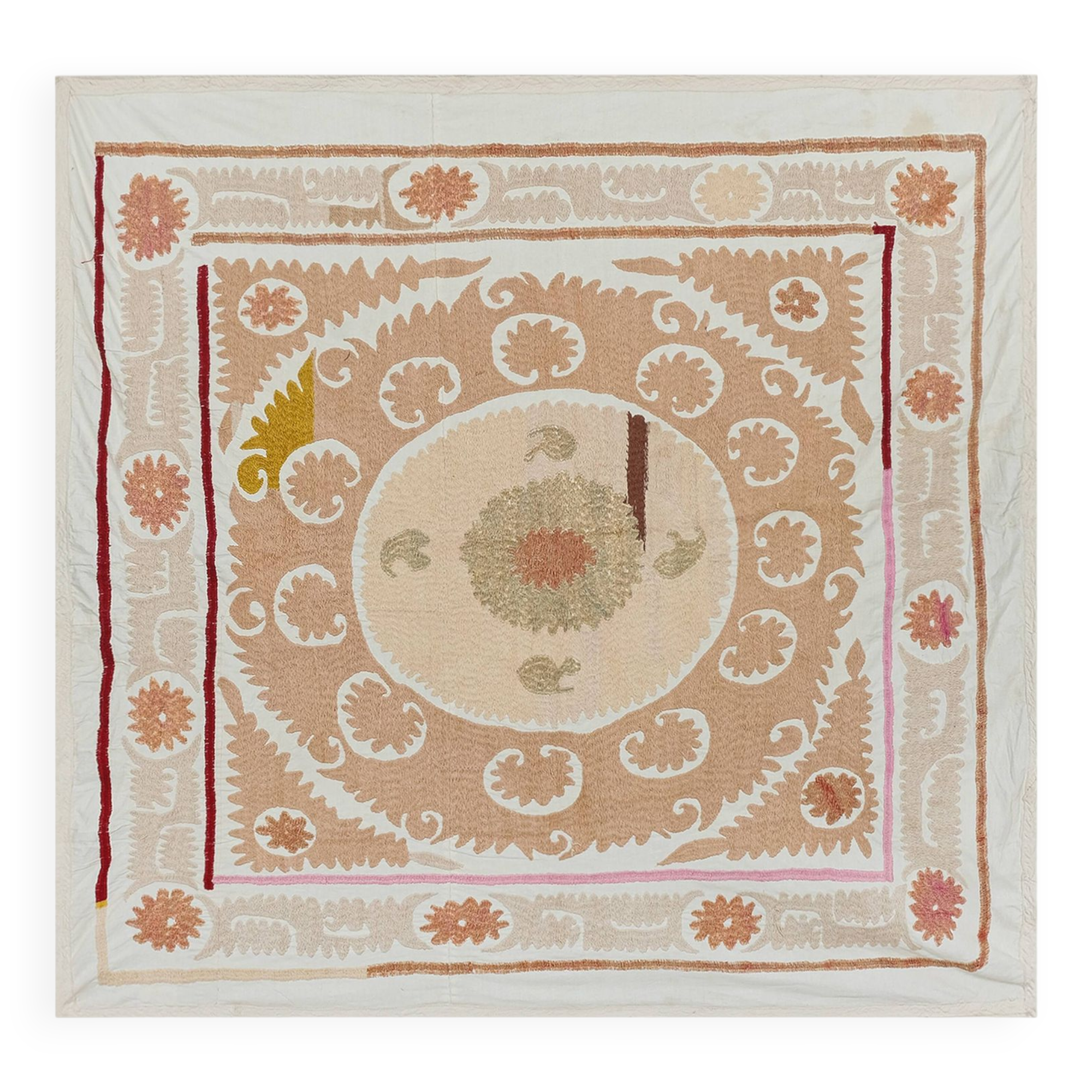 Hand knotted rug, vintage Turkish rug 116x124 cm