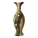 Large Deruta vase from the 1950s/1970s in enameled ceramic signed and numbered