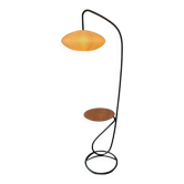 Floor lamp (lamp & table) in tubular steel, ca 1960