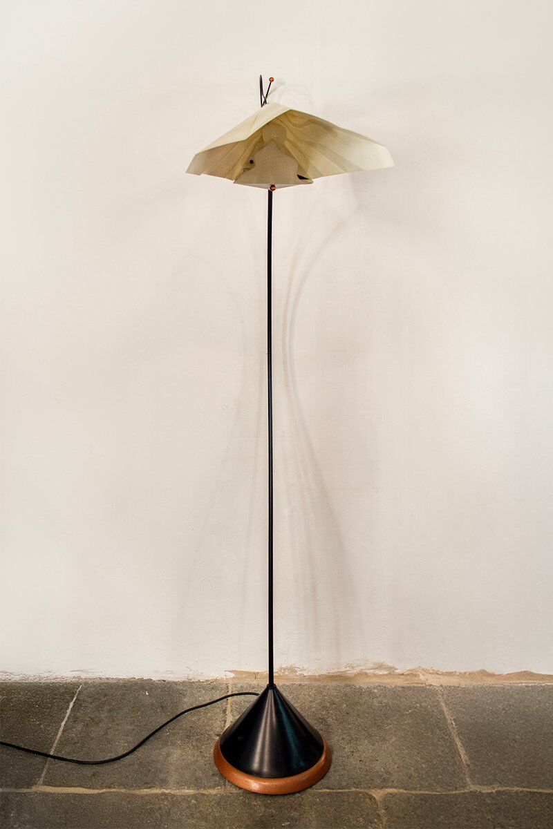 Modern Sister floor lamp in metal and plastic by Dalisi for Oluce, Italy, 1990s.