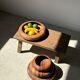 Bowl or monoxyl teak cut d:25.5
