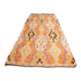 Tapis Kilim en laine anatolien vintage sku132