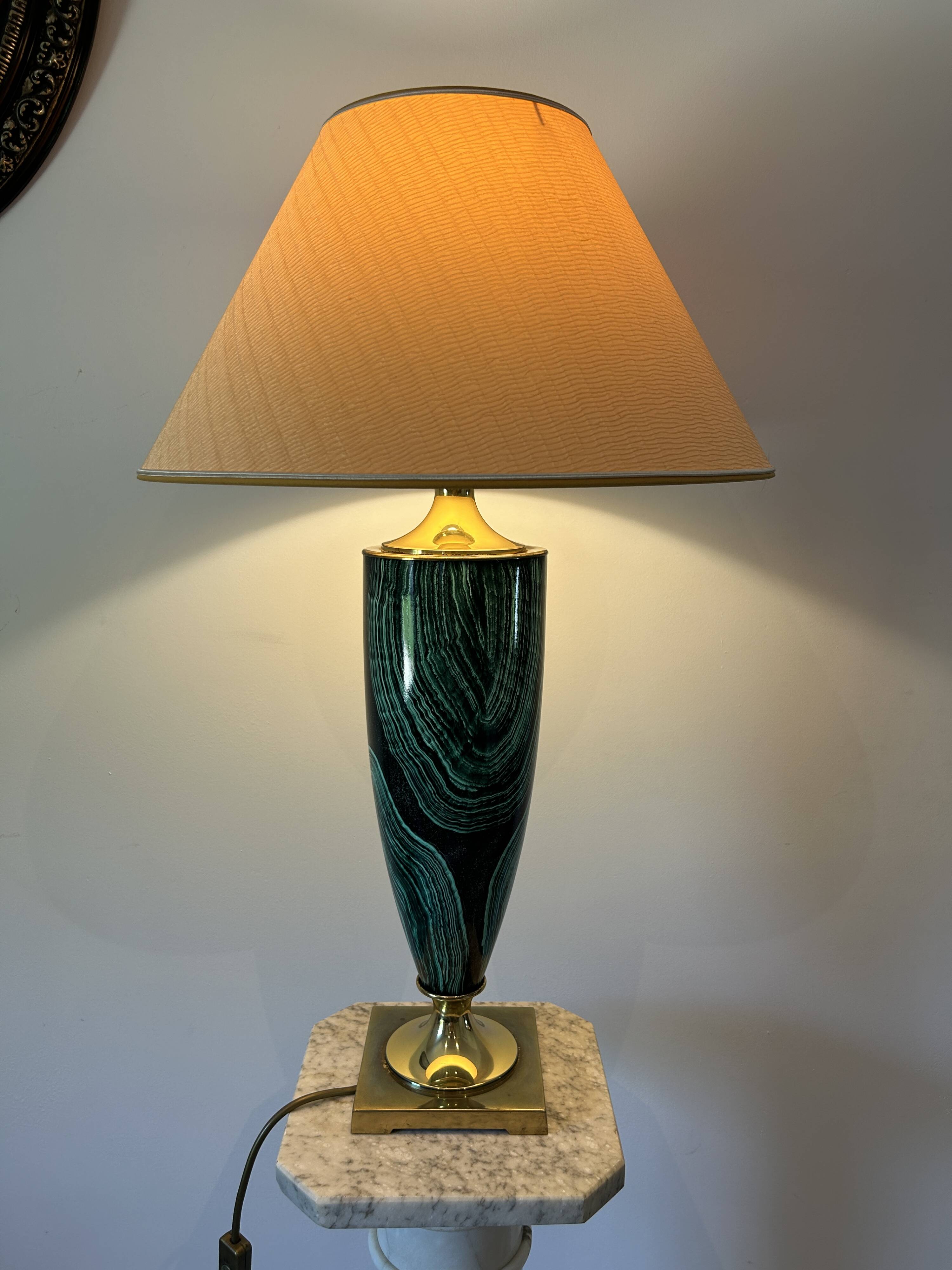 Superb ceramic lamp from the house "Le Dauphin".