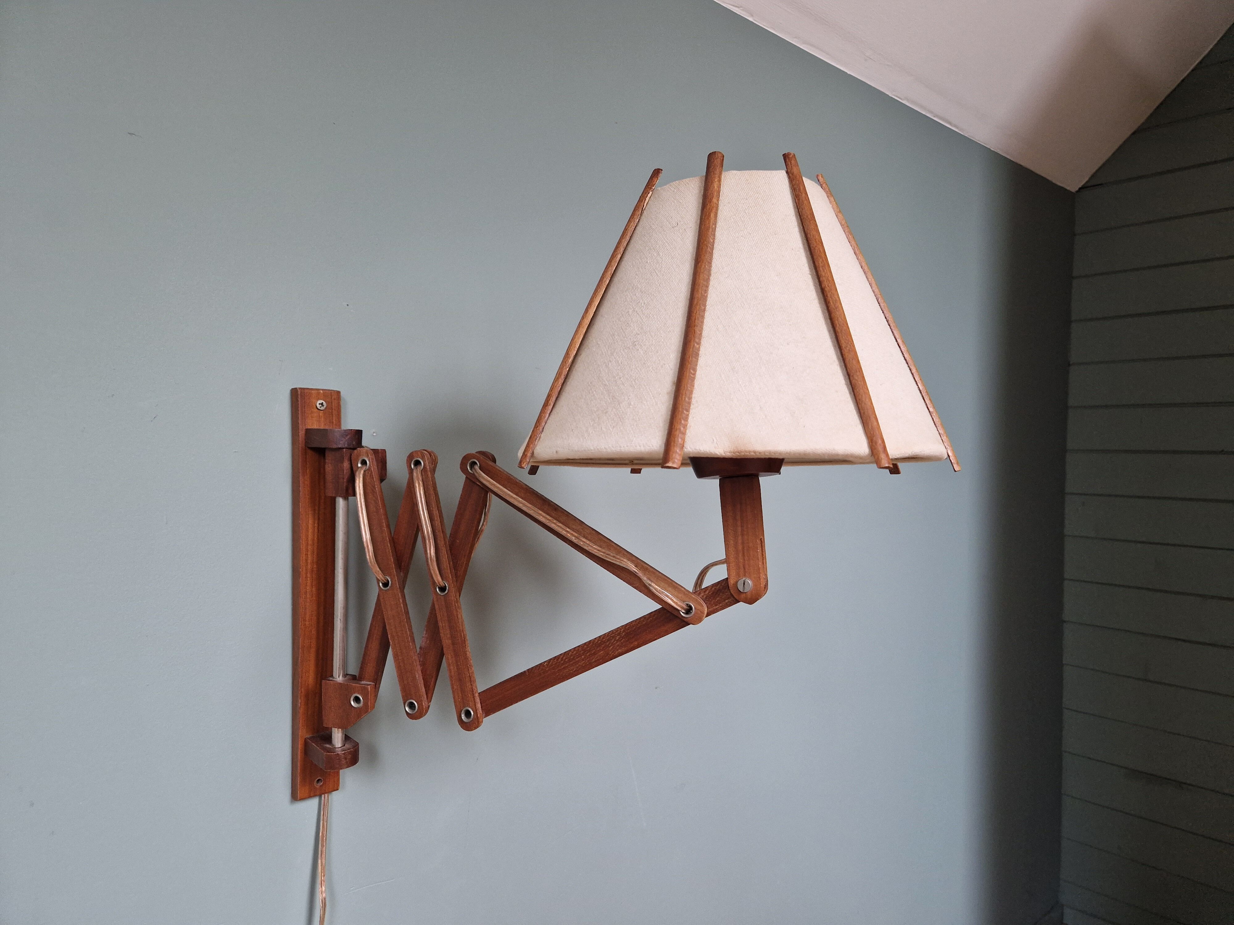 Scandinavian scissors wall lamp, 60s