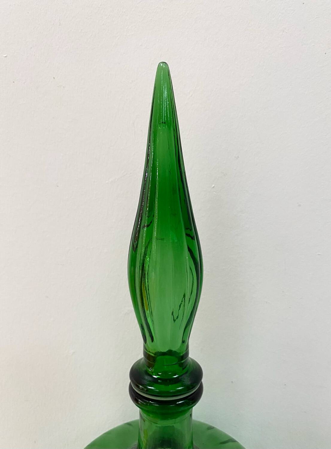 Carafe en verre italien Empoli, années 60