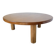 1950s round tripod oak coffee table