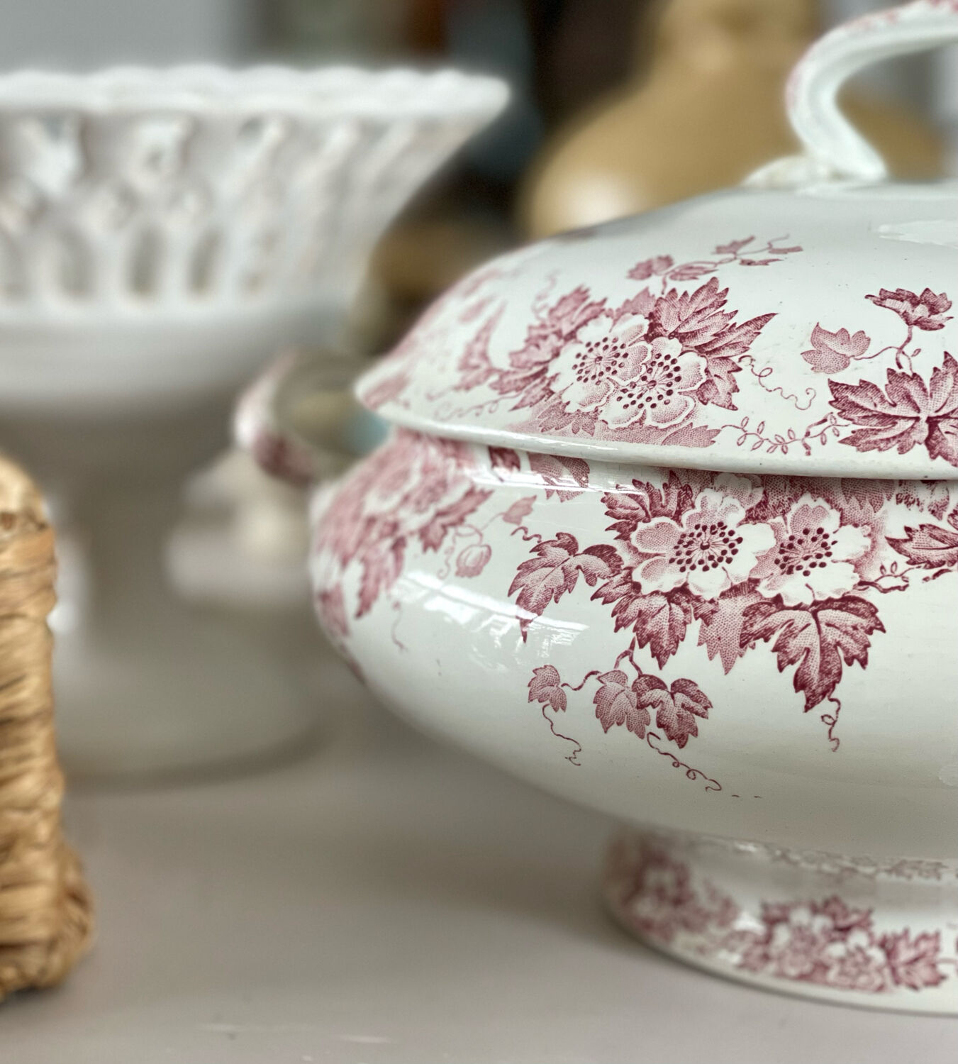 Saint-Amand tureen and Iron earth hamper