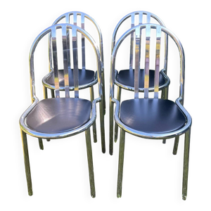 Série 4 chaises Chromes - robert