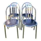 Série 4 chaises Chromes par Robert Mallet Stevens