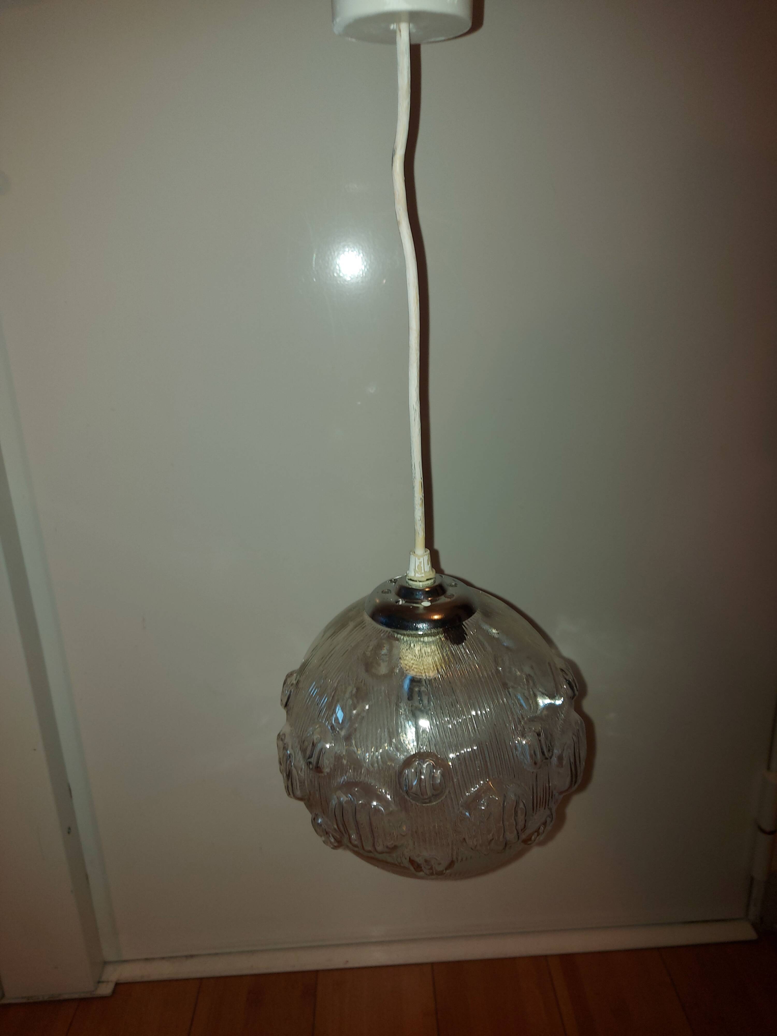Vintage glass pendant lamp