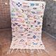 Handmade wool Berber rug – Colourful bohemian Moroccan kilim