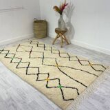 Handmade wool Berber rug 250 X 132 CM