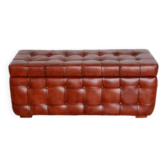 Coffre en cuir type Chesterfield - modèle "Jack" - Olivier de Schrijver