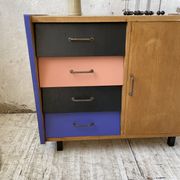 Colorful chest of drawers furniture 60s