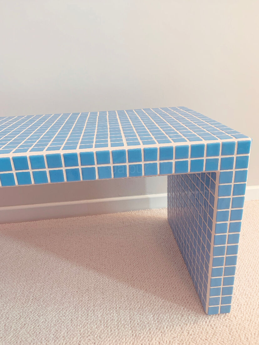 Ceramic mosaic tile coffee table