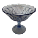 Old blue moulded glass footed cup