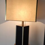 Executive table lamp, black and gold, Italian design 1970