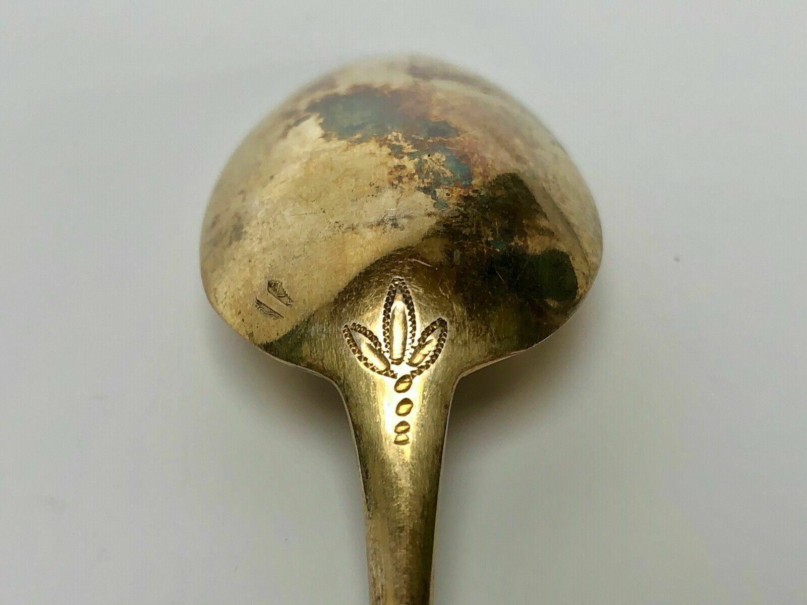 6 spoonfuls silver and vermeil poincon minerve gaston bardies 19th 122 grams