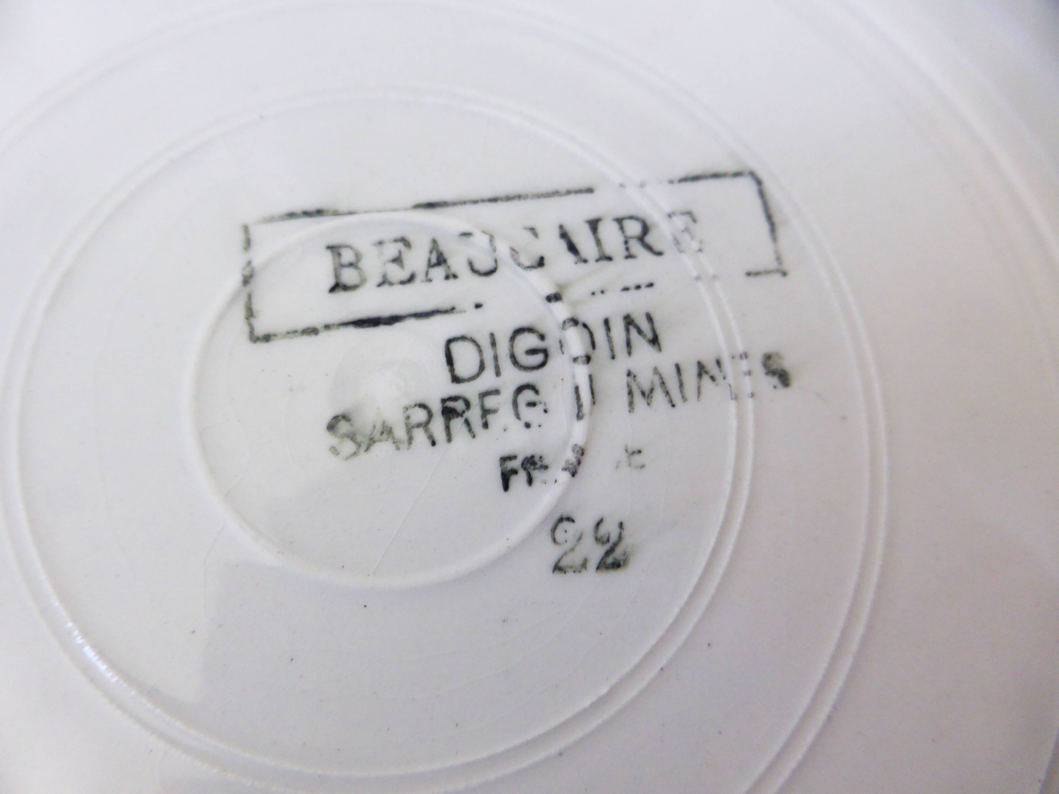 4 assiettes dessert de Digoin Sarreguemines modèle Beaucaire 210842