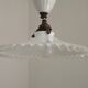 French Counter Balance Ceiling Light White Porcelain & Opaline Glass Shade