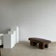 Asian solid wood quadripod brutalist coffee table H30 L81 l42