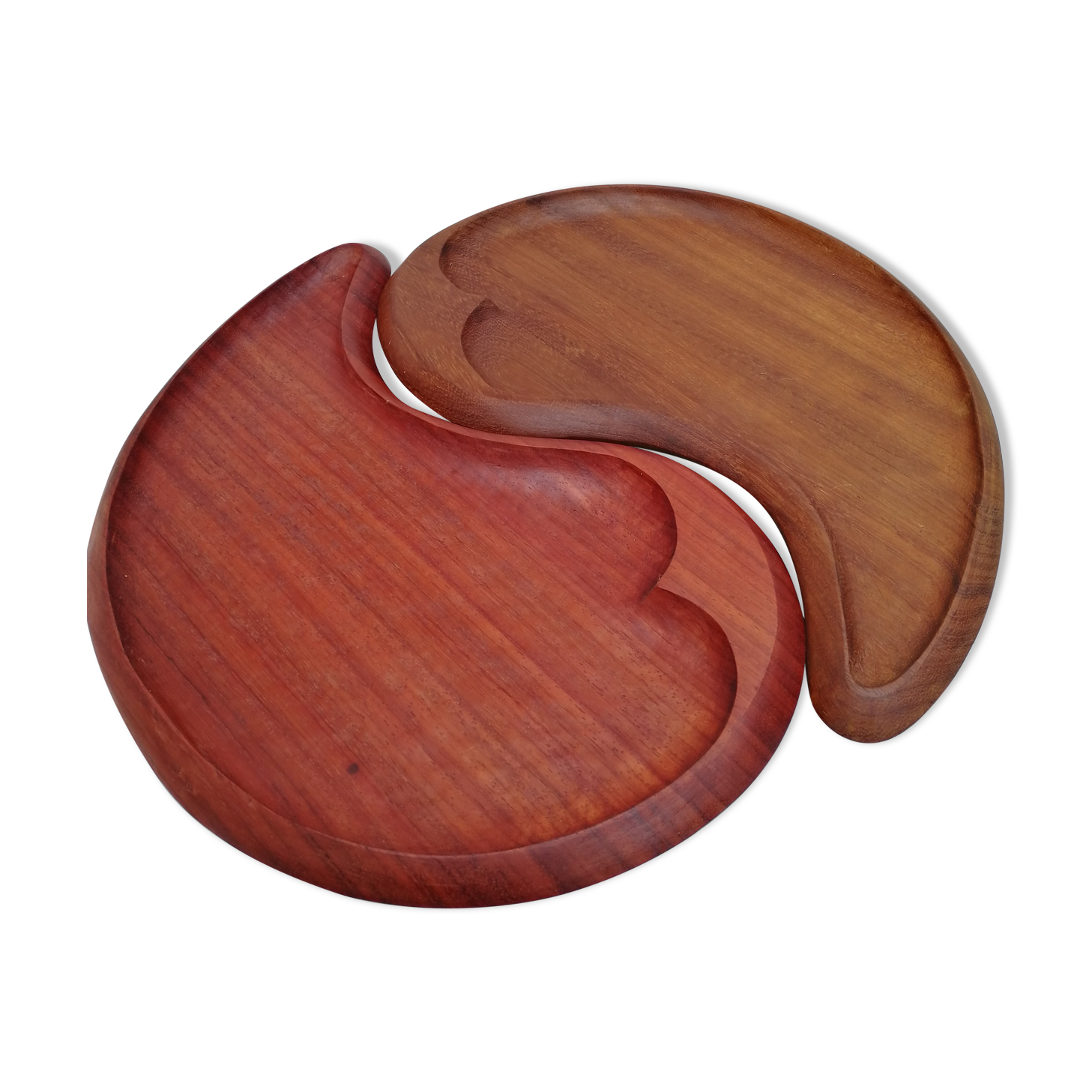 Tray Yon Yang in teak and padouk