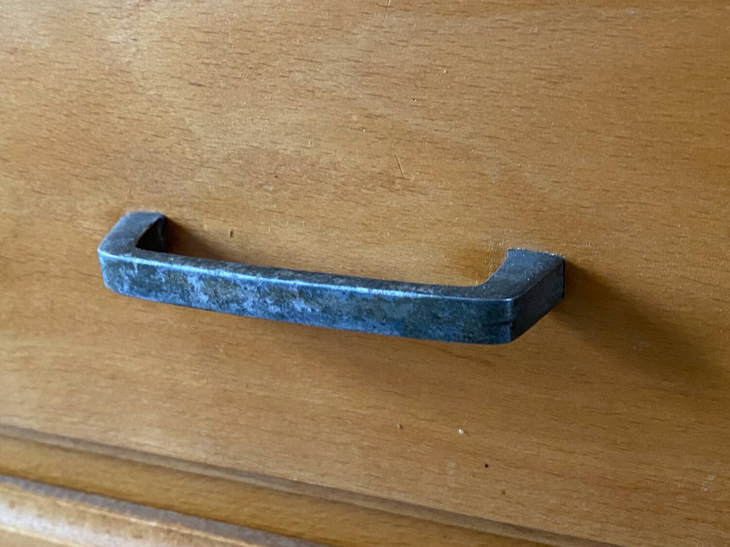 Vintage wooden chest of drawers from the 1950s