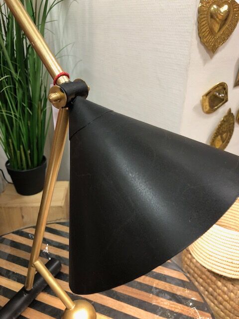 Table lamp black gold