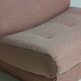 Nuvolone modular sofa in pink fabric by Rino Maturi, 1970s, 5 modules