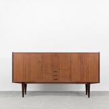 Buffet haut classique scandinave en teck avec tiroirs, années 1960