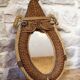 Miroir en corde en forme de collier de cheval attribué à Audoux-Minet