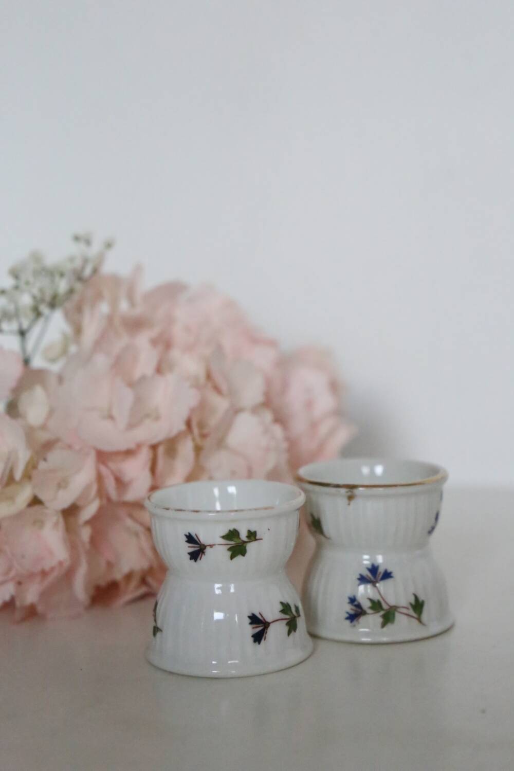 Pair of porcelain egg cups