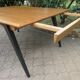 Large table with compass legs. Italian design 1960