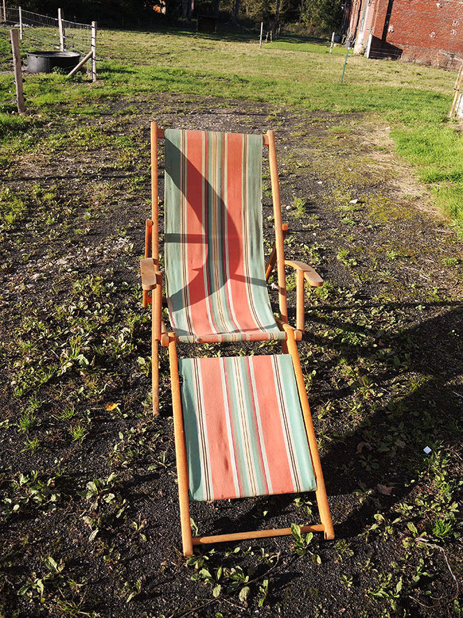 Old sunbathing
