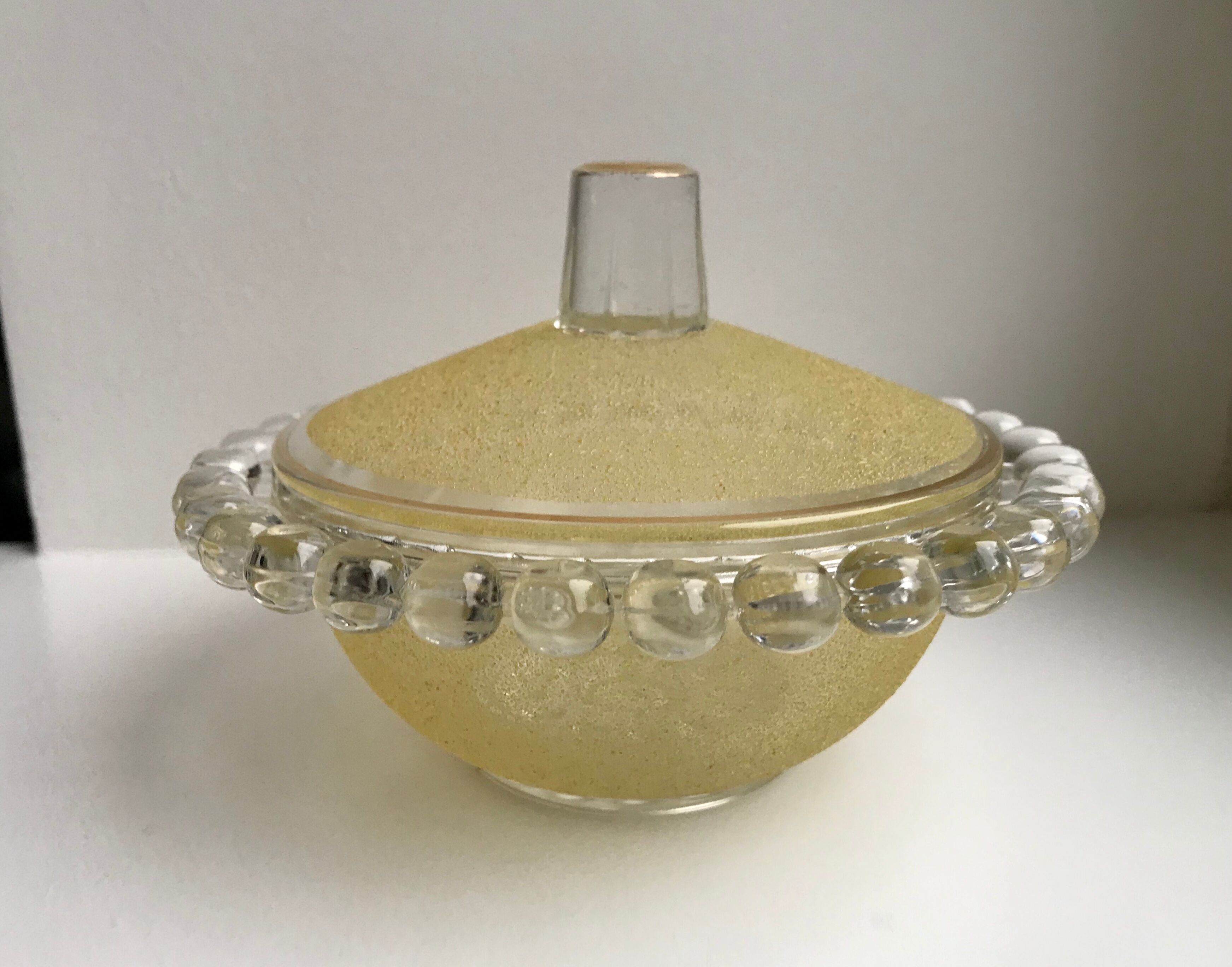 Yellow granita glass box 50s-60s