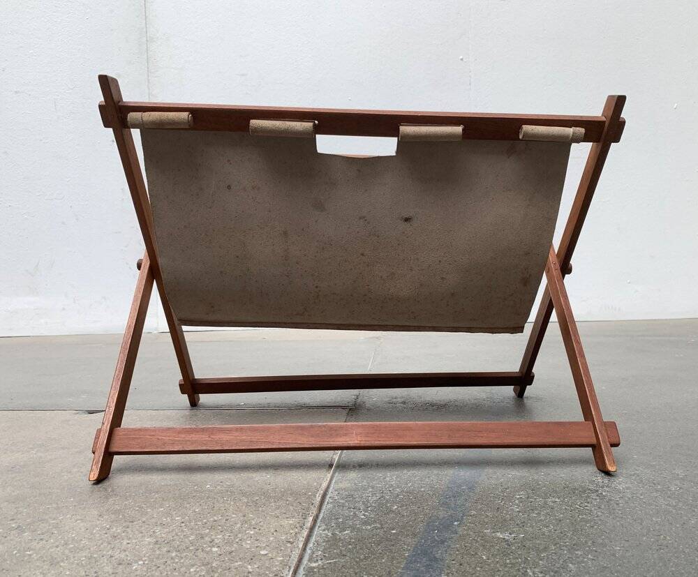 Mid-century folding magazine rack in teak, 1960s