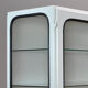 Vintage glass & iron medical cabinet, 1970s