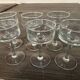 6 sorbet cups on foot - Engraved Crystal Rice Grains H 11.5 cm