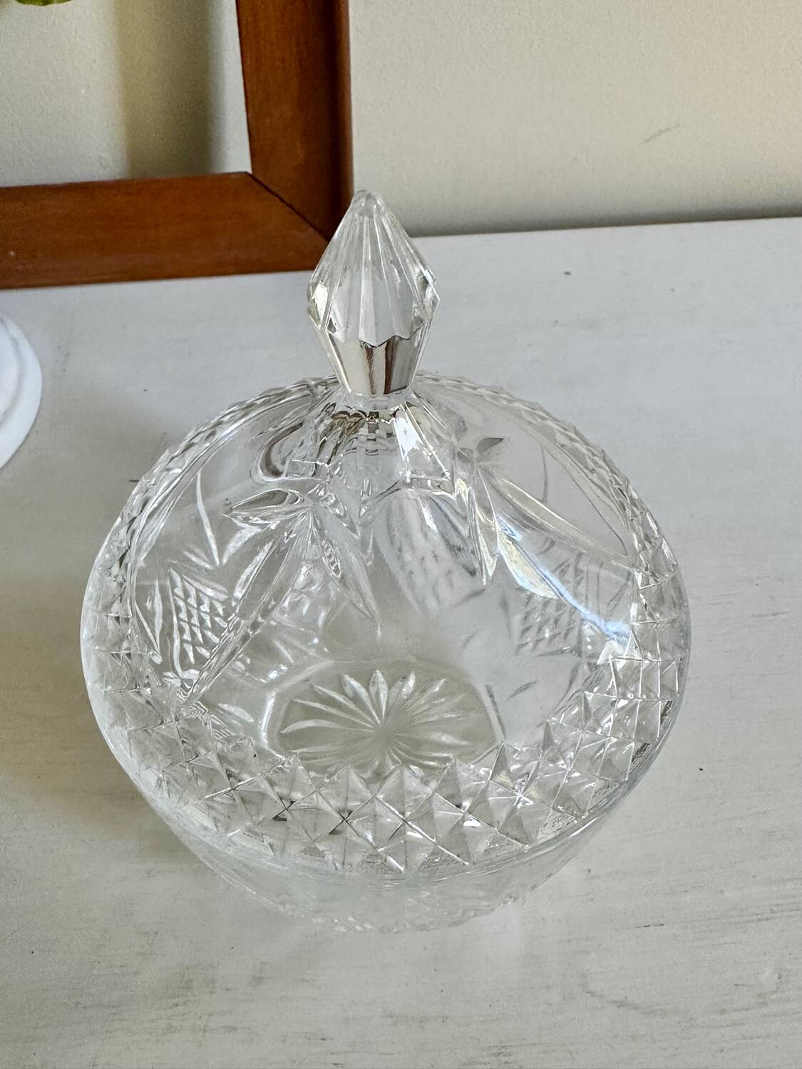 Small glass candy dish