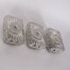 Vintage Worked Glass Wall Lamps, 1970s, Set of 3