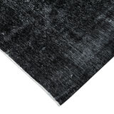 Handmade oriental overdyed 292 cm x 383 cm black wool carpet