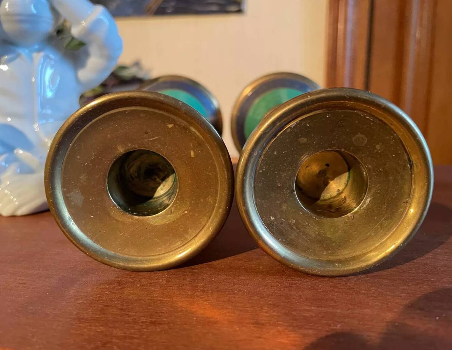 Vintage brass candle holders