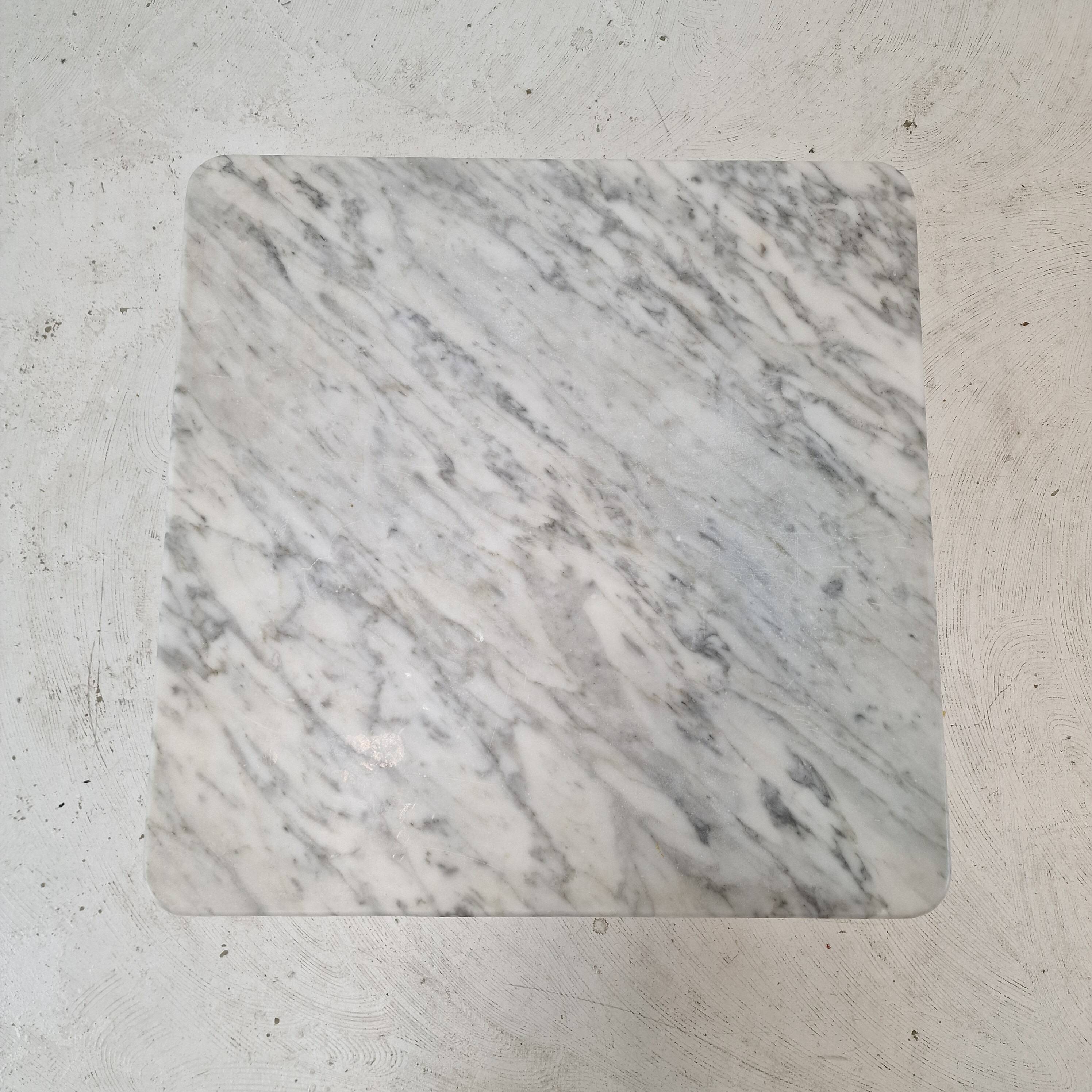 Italian carrara marble coffee table, 1980s