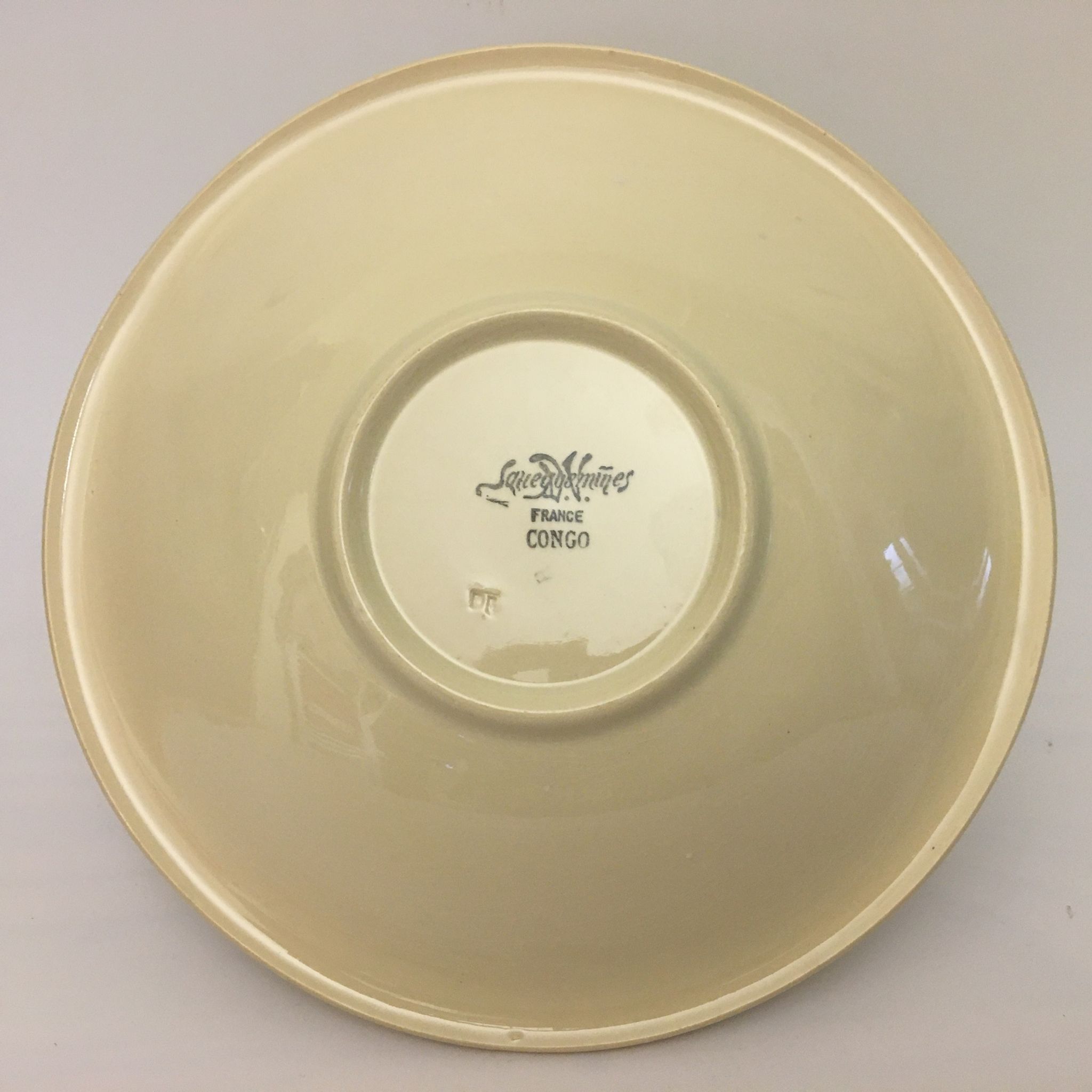 Dish "Sarreguemines - Congo" Art Deco flowers