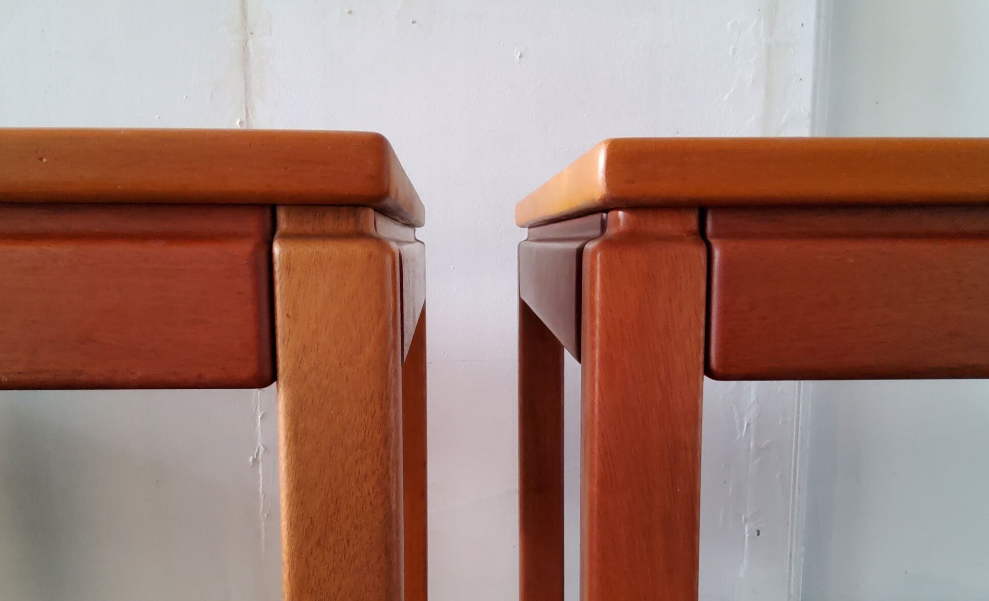 Pair of vintage coffee tables by Brodrene Andersen, Denmark 1960s