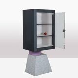 Memphis. Pair of lacquered wood display cabinets. 1980s. LS48071403