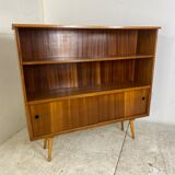 Vintage Mid-Century Teak Book Cabinet, 1950s