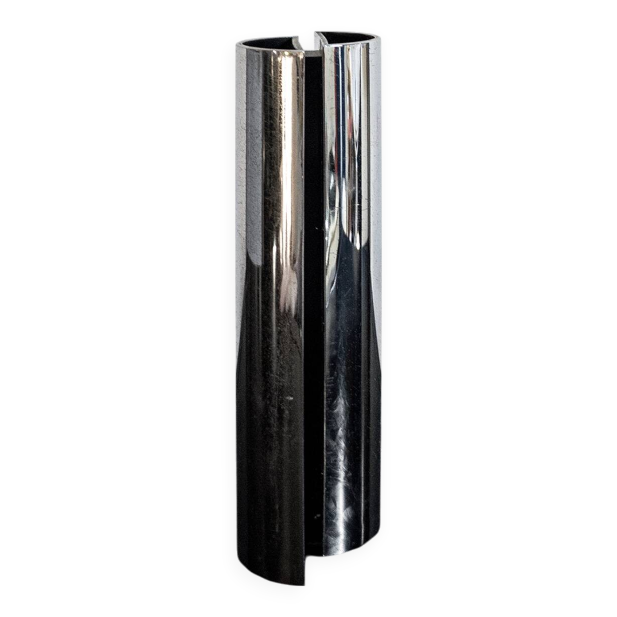 Vase convexe chromé par E. Radaelli pour Lamperti Robbiate Italie 1970