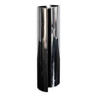 Vase convexe chromé par E. Radaelli pour Lamperti Robbiate Italie 1970